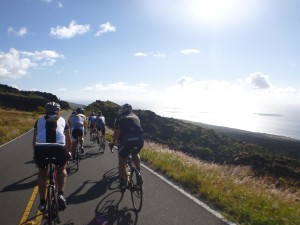 Starting the descent on our way around East Maui.